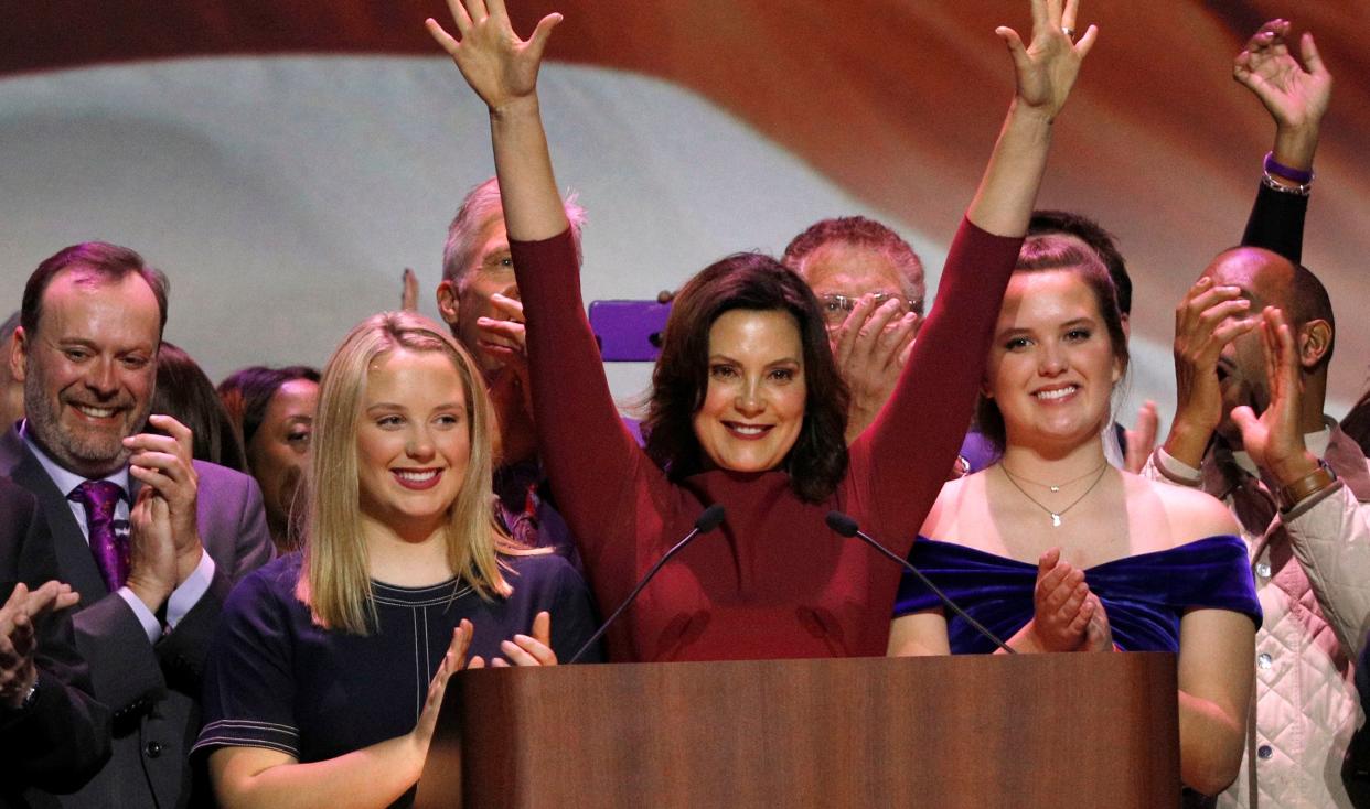 Democrat Gretchen Whitmer won her race Tuesday night for governor of Michigan, a state that President Donald Trump won in 2016. (Photo: Bill Pugliano via Getty Images)