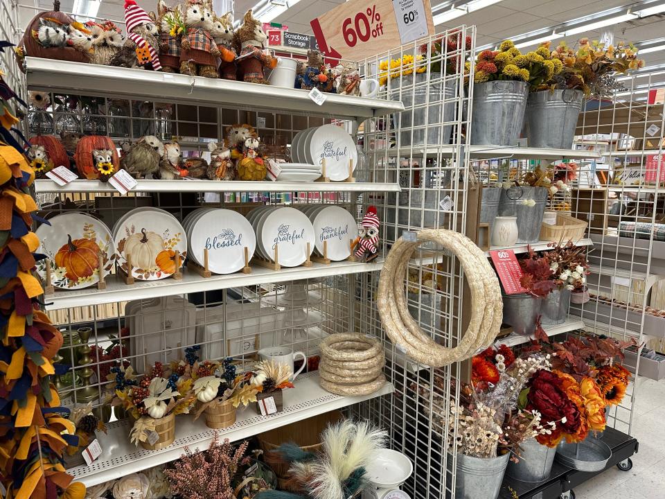 Thanksgiving decor at a Michaels