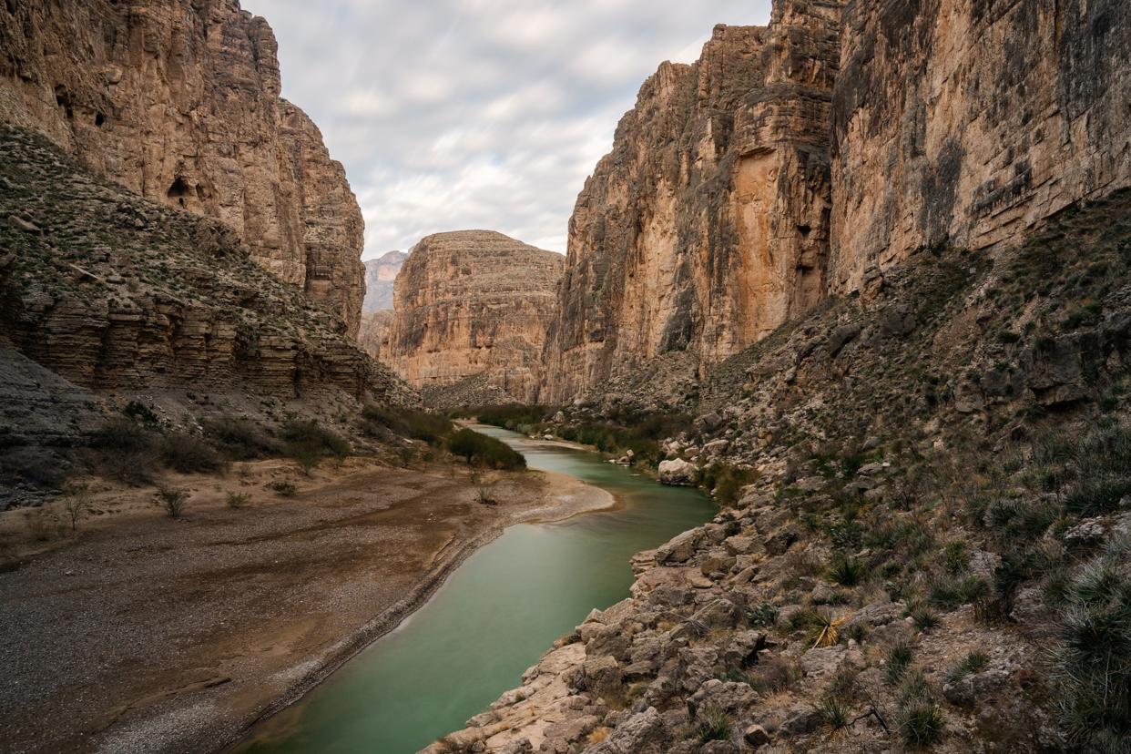 While driving epic Highway 90, road trippers should consider visiting Big Bend National Park to see Boquillas Canyon near the Texas-Mexico border.
