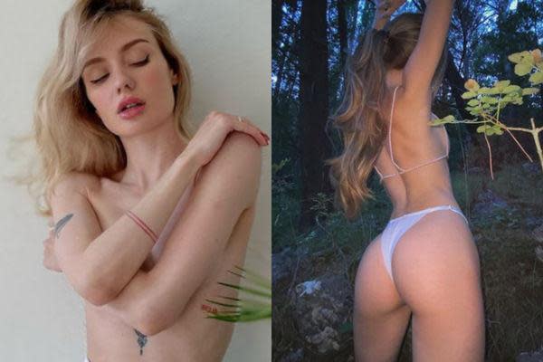 烏俄大戰爆發後一群身材火辣的烏克蘭女子，為替國家出一分力，紛紛在網路提供捐款者「裸照」。（翻攝自TerOnlyFans官網）