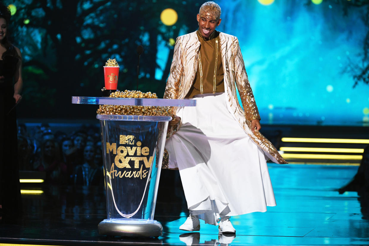 Keiynan Lonsdale zog bei den MTV Movie Awards alle Blicke auf sich. (Bild: AP Photo)