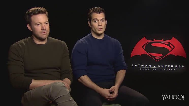 Sad... Affleck regrets letting Cavill do the talking - Credit: Yahoo