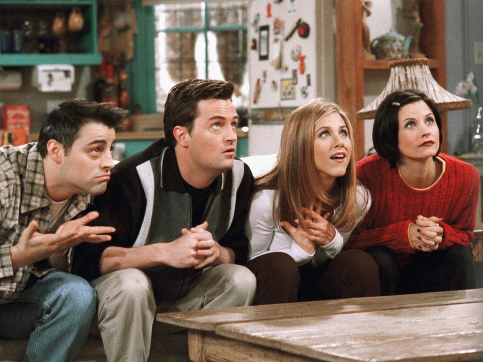 Joey, Chandler, Rachel, and Monica on "Friends."