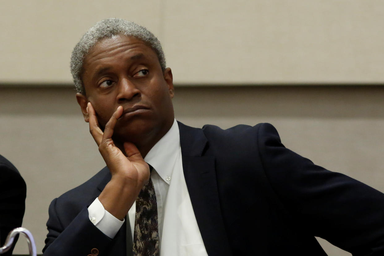 Federal Reserve Bank of Atlanta President Raphael Bostic participates in a panel discussion at the American Economic Association/Allied Social Science Association (ASSA) 2019 meeting in Atlanta, Georgia, U.S., January 4, 2019.  REUTERS/Christopher Aluka Berry