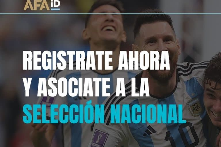 AFA ID es la plataforma mediante la cual los hinchas se pueden hacer socios de la selección argentina