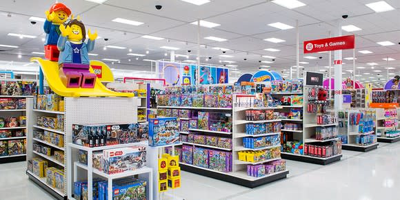 A remodeled toy department in Target