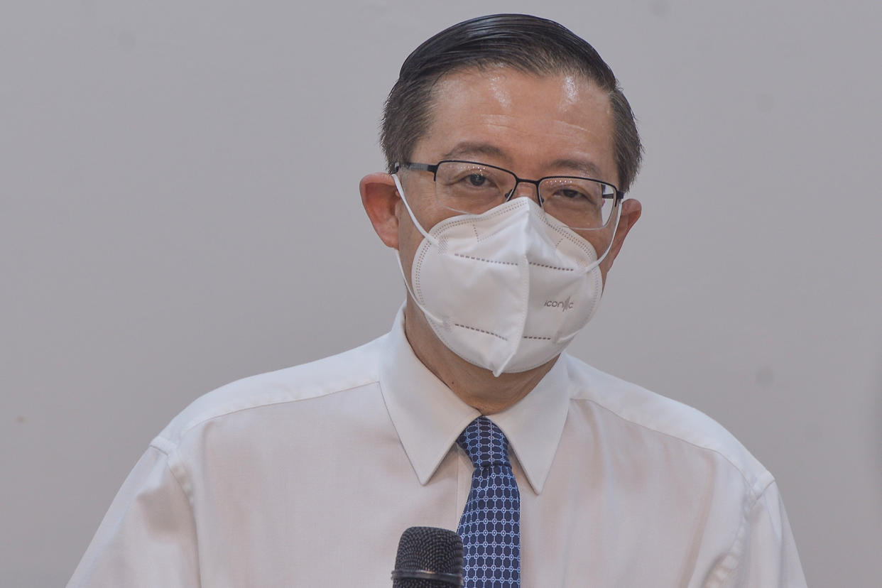 DAP secretary-general Lim Guan Eng speaks during a press conference at PKR’s headquarters in Petaling Jaya October 29, 2021. — Picture by Miera Zulyana