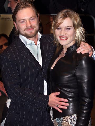 <p>Adrian Dennis/EPA/Shutterstock</p> Kate Winslet and Jim Threapleton at the premiere of 'Holy Smoke' on March 21, 2000.