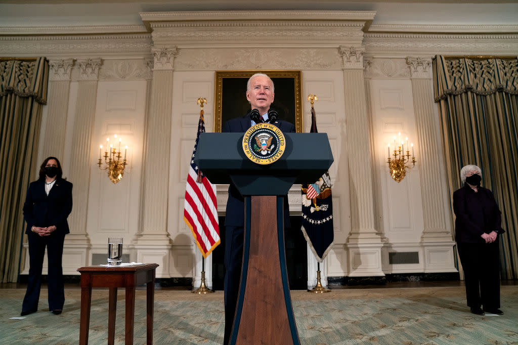 President Biden Delivers Remarks On The Economy And Need For American Rescue Plan