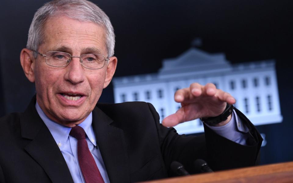 Anthony Fauci, the White House's top diseases expert, has urged Americans to wear masks - GETTY IMAGES