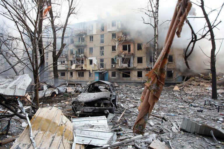 Daños en Kharkiv tras el bombardeo ruso de este martes Photo: -/Ukrinform/dpa