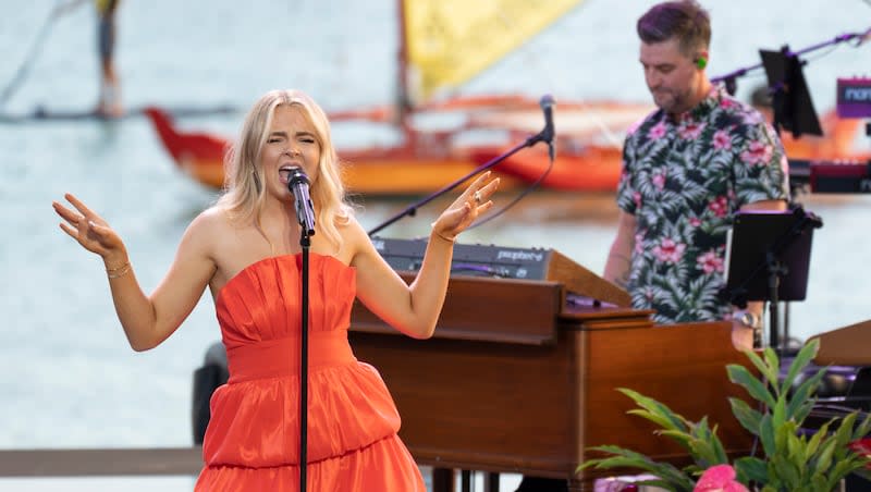 Elleigh Marie Francom performs during the top 24 round of "American Idol."