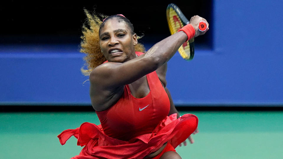Pictured here, Serena Williams during the opening round of the US Open.