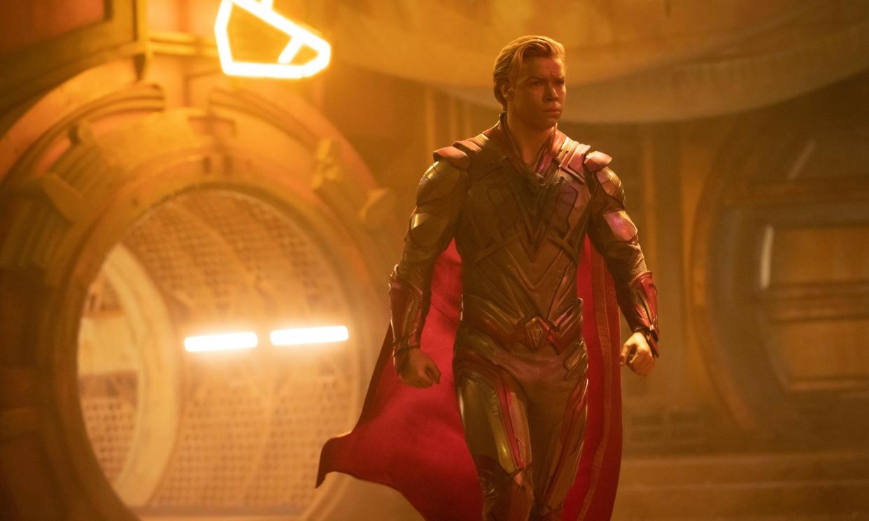 <span>Will Poulter as Adam Warlock in Marvel Studios' Guardians of the Galaxy Vol 3.</span><span>Photograph: Jessica Miglio/Courtesy of Marvel Studios</span>