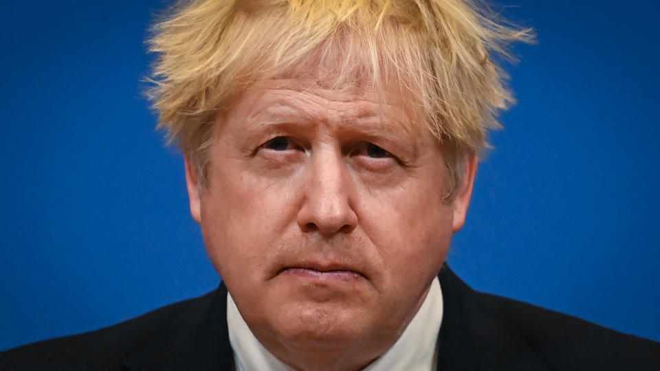 Prime Minister Boris Johnson during his meeting with Nato secretary general Jens Stoltenberg at Nato Headquarters in Brussels, Belgium, as tensions remain high over the build-up of Russian forces near the border with Ukraine. Picture date: Thursday February 10, 2022.