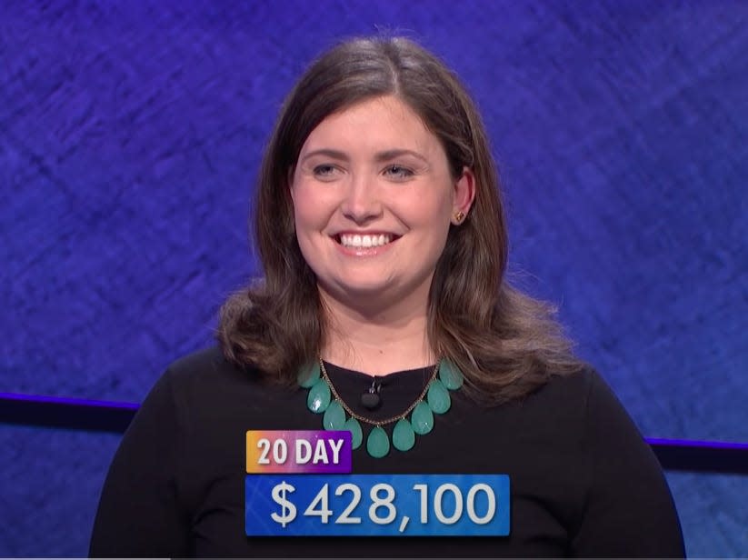 Julia Collins on "Jeopardy!"