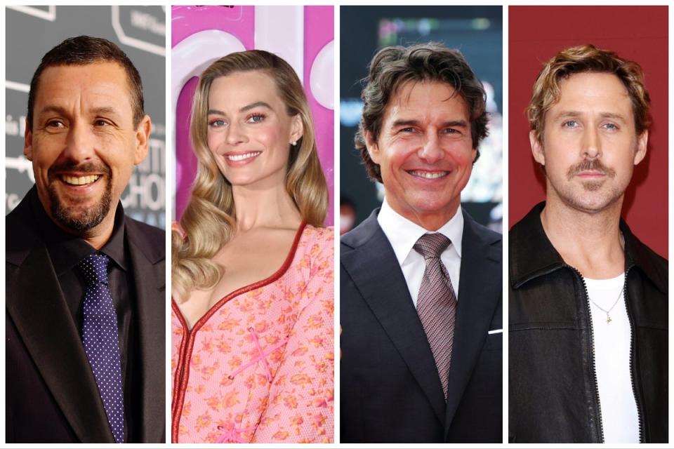 Adam Sandler, Margot Robbie, Tom Cruise and Ryan Gosling (Getty)