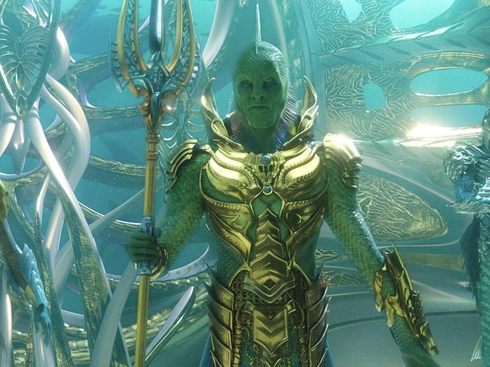 Djimon Hounsou as King Ricou in "Aquaman" (2018).