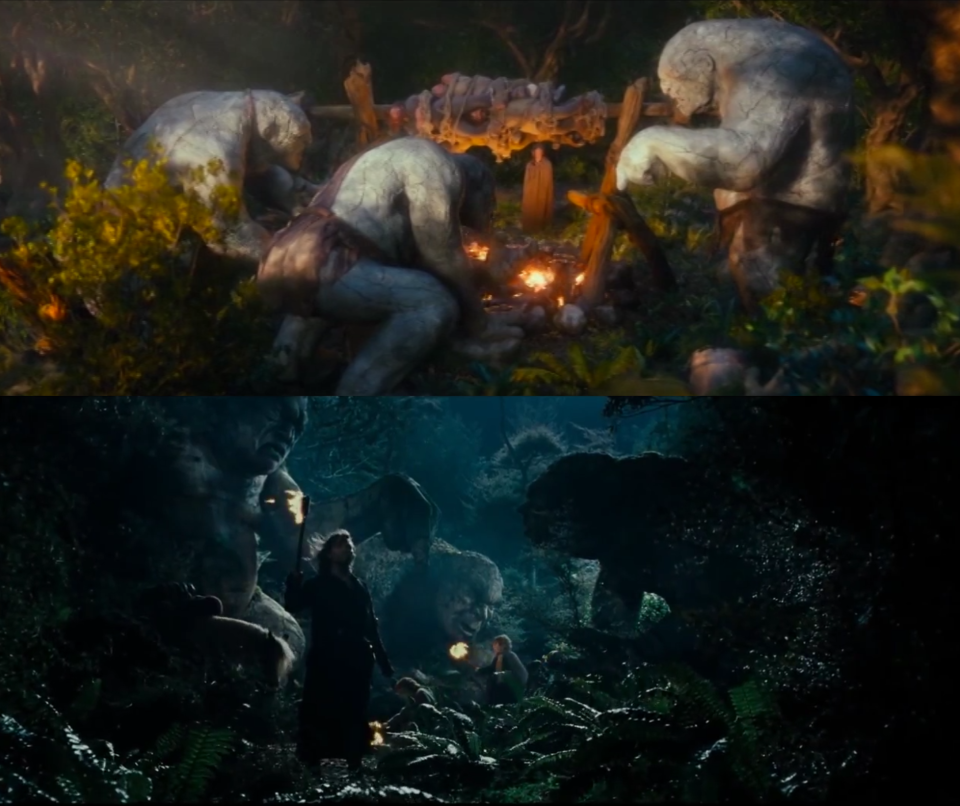 Amazing movie details: The Trolls in ‘The Hobbit: An Unexpected Journey’ (2012)