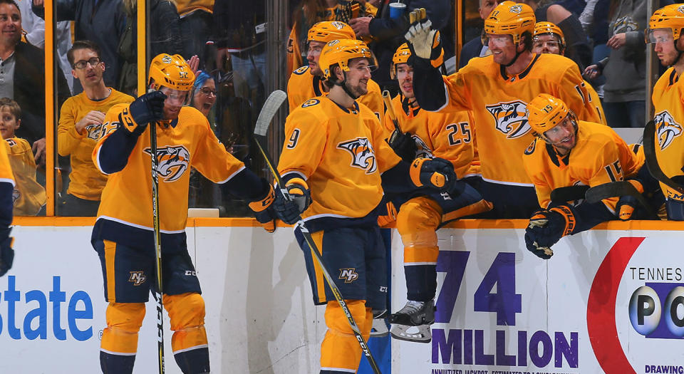 The Nashville Predators are the clear-cut Stanley Cup favourites. (Frederick Breedon/Getty Images)