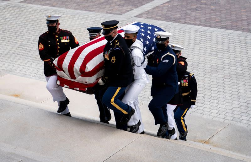 Late Rep. Lewis lies in state at the U.S. Capitol in Washington