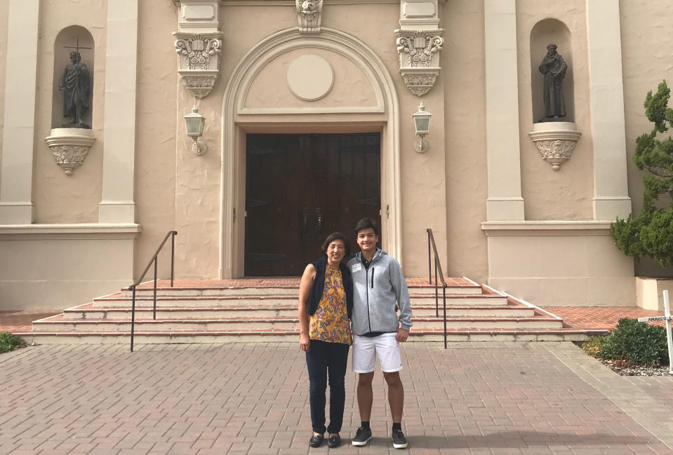 Will Follana applied and got in early decision to Santa Clara University in Silicon Valley. He got a chance to visit campus with his mom last fall. 