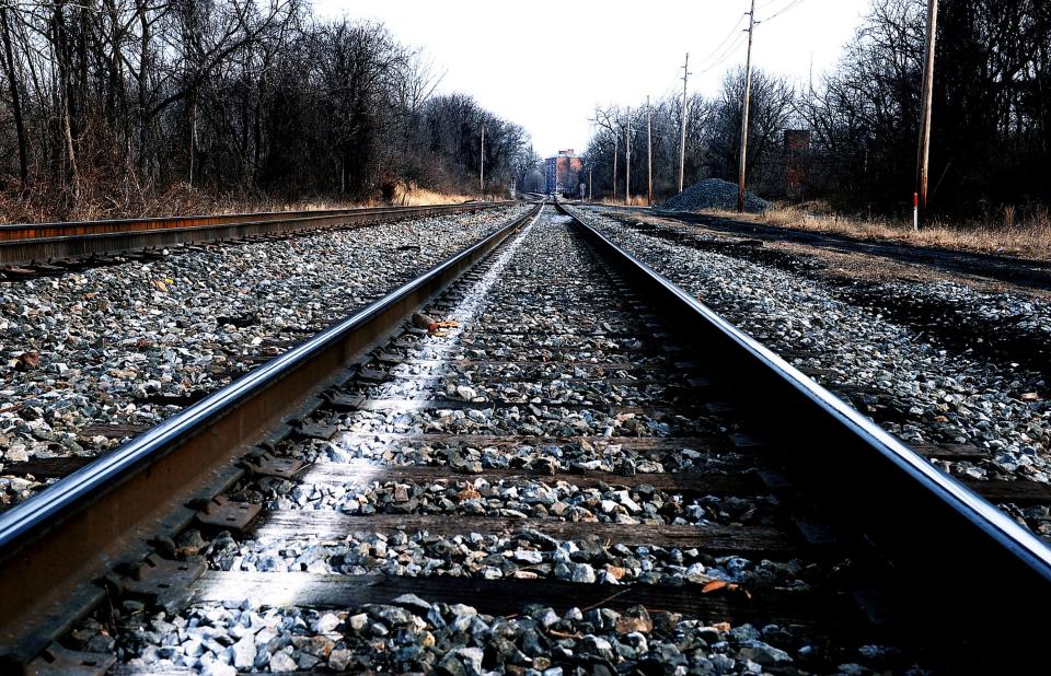 Winchester & Western rails looking towards downtown Hagerstown.