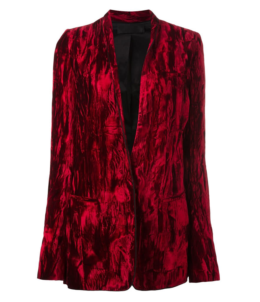 Haider Ackermann Crushed Velvet Blazer