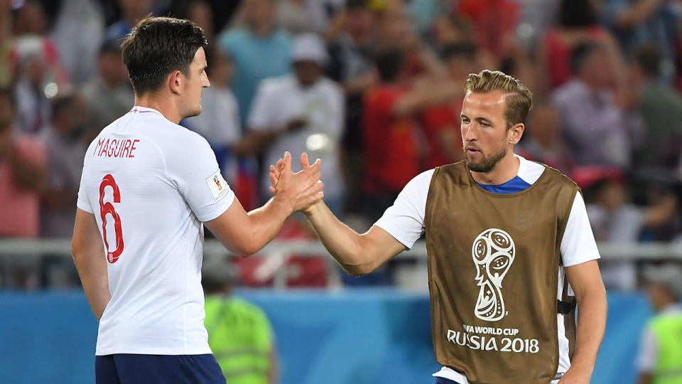 England face Colombia in the round of 16 after finishing second behind Belgium in Group G. Pic: Getty