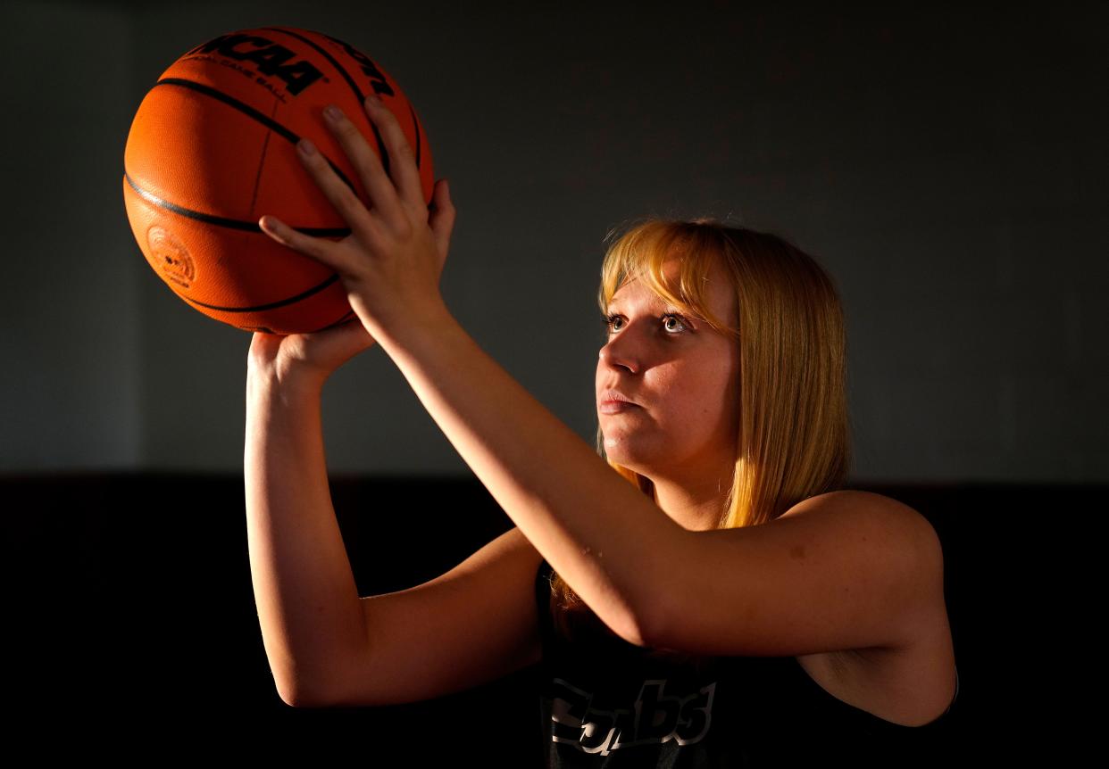 Combs senior Kiley Bush poses for a portrait at Combs High School in San Tan Valley on Jan. 17, 2023.