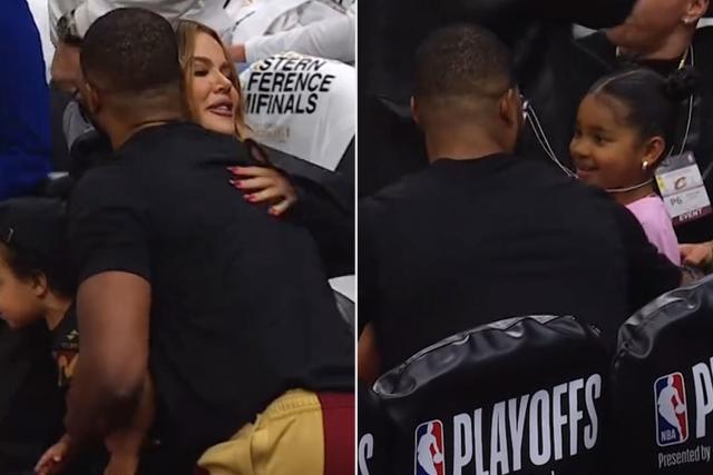 Khloé Kardashian Brings Her Kids Tatum and True to Watch Tristan Thompson  Play for the First Time