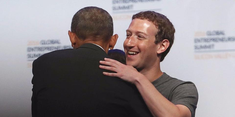 Obama und Zuckerberg