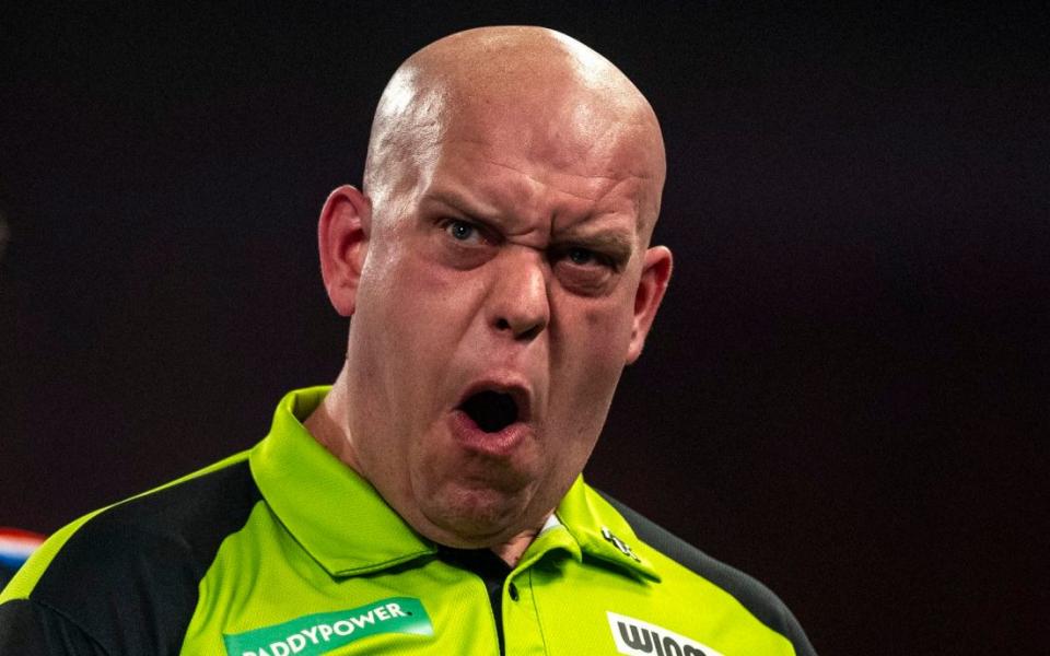 Michael van Gerwen roars in delight