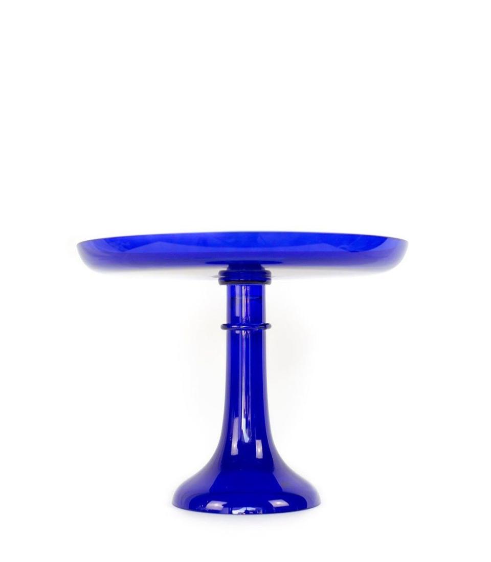 8) Colored Glass Cake Stand