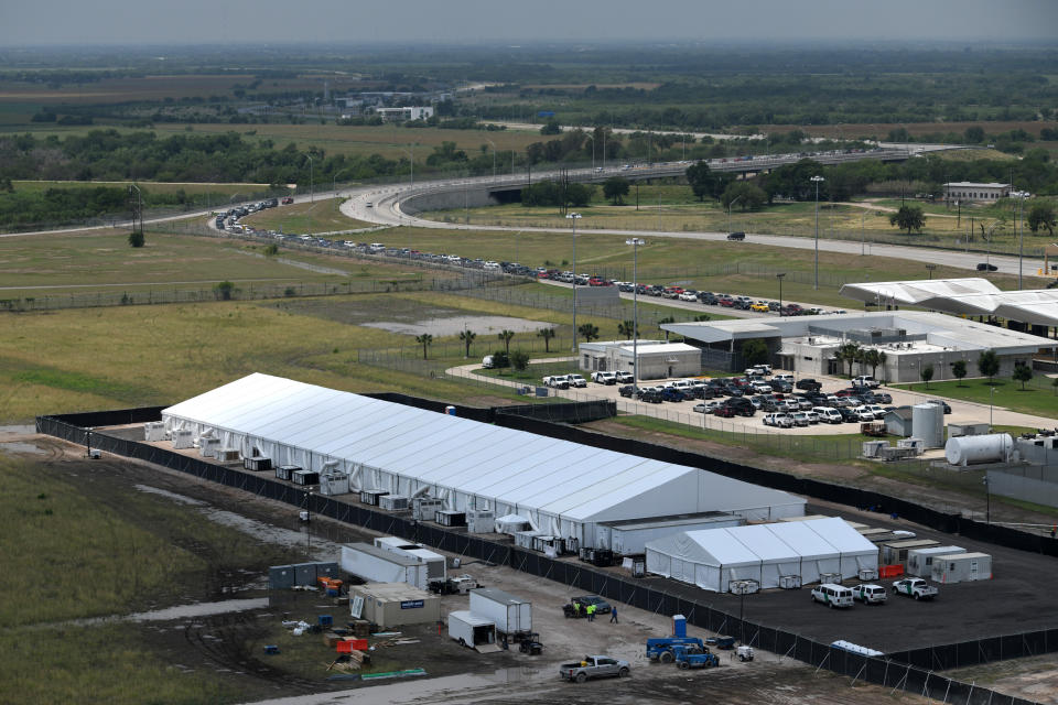 U.S. Customs and Border Protection (CBP) temporary facilities for housing migrants are seen in Donna, Texas, U.S., May 15, 2019. (Photo: Loren Elliott/Reuters)