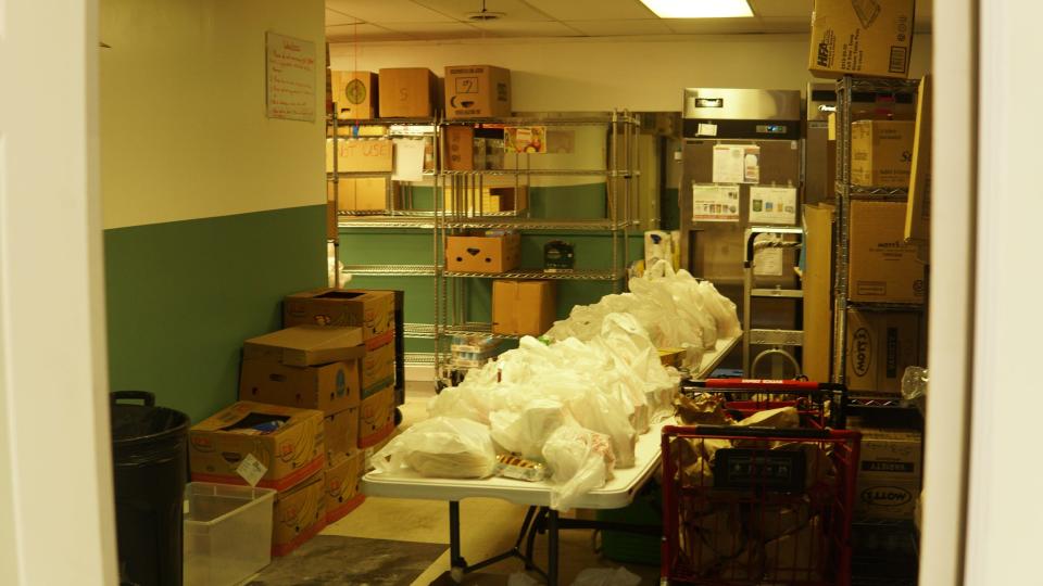 Inside the kitchen at Barakah Family Charity.