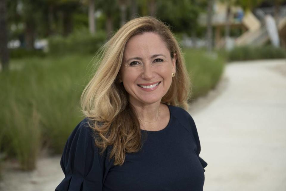 Former US. Rep. Debbie Mucarsel-Powell, Democrat, is running to unseat Rick Scott in the U.S. Senate race in Florida in 2024.
