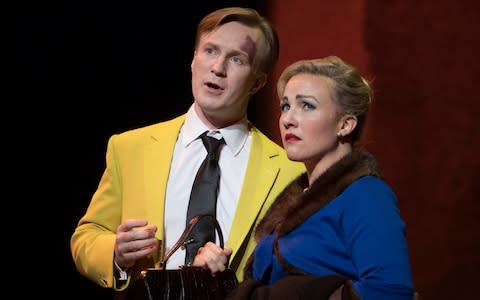 Sasha Cooke and James Laing in Nico Muhly's Marnie at the London Coliseum - Credit: Alastair Muir