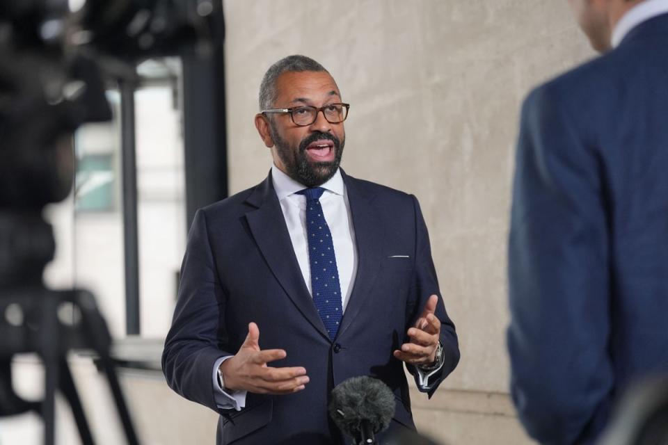 Home Secretary James Cleverly (Yui Mok/PA) (PA Wire)