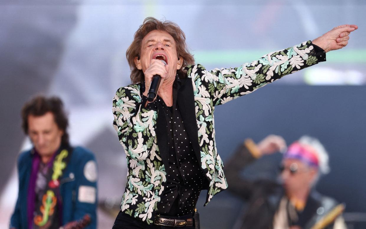 Mick Jagger, Ronnie Woods and Keith Richards of the Rolling Stones perform at the British Summer Time festival at Hyde Park in London, Britain, June 25, 2022 - REUTERS