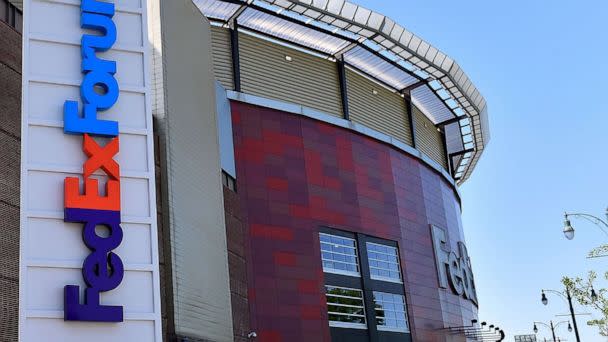 PHOTO: A outside view shows the Fedex forum in Memphis, Tenn., April 19, 2022. (Justin Ford/Getty Images, FILE)