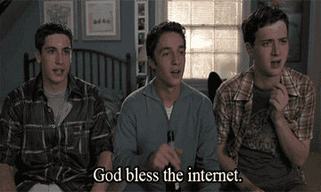 Three boys say "god bless the internet"