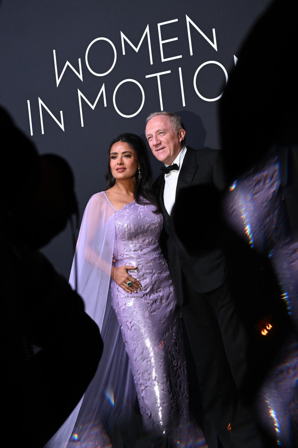 CANNES, FRANCE - MAY 19: Salma Hayek and François-Henri Pinault attend Kering And Cannes Film Festival Official Dinner on May 19, 2024 in Cannes, France. (Photo by Anthony Ghnassia/Getty Images for Kering)