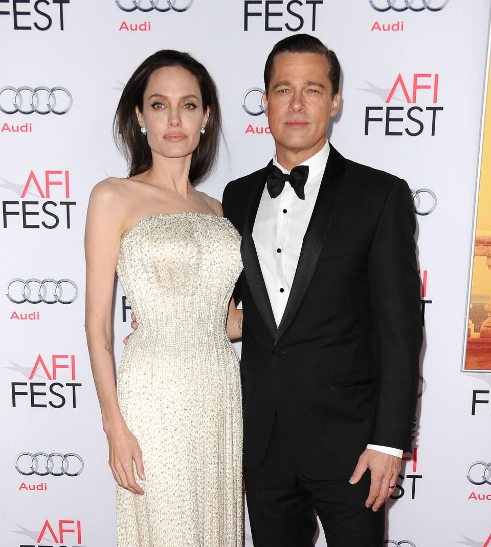 <p>Brad and Angelina attend an event for <em>By the Sea, </em>which Angelina directed and starred in with Brad. The movie was a critical and commercial disappointment and the event would be one of the couple's final public appearances together before Angelina filed for divorce in September 2016.</p><p>In 2017, Angelina told <a href="https://media.simplecast.com/episodes/audio/98863/PODCAST_ANGELINA_JOLIE_v1.mp3" rel="nofollow noopener" target="_blank" data-ylk="slk:The Hollywood Reporter's Awards Chatter;elm:context_link;itc:0;sec:content-canvas" class="link "><em>The Hollywood Reporter's Awards Chatter</em></a> podcast of the movie, "I wanted us to do some serious work together. I thought it would be a good way for us to communicate. In some ways it was, and in some ways we learned some things. But there was a heaviness, probably, during that situation that carried on, and it wasn't because of the film."</p>