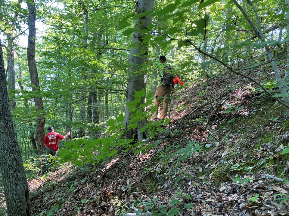 Search crews navigate difficult terrain in Hawkins County as they search for Summer Wells.