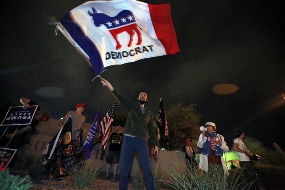 Proteste von Biden-Anhängern in Nevada