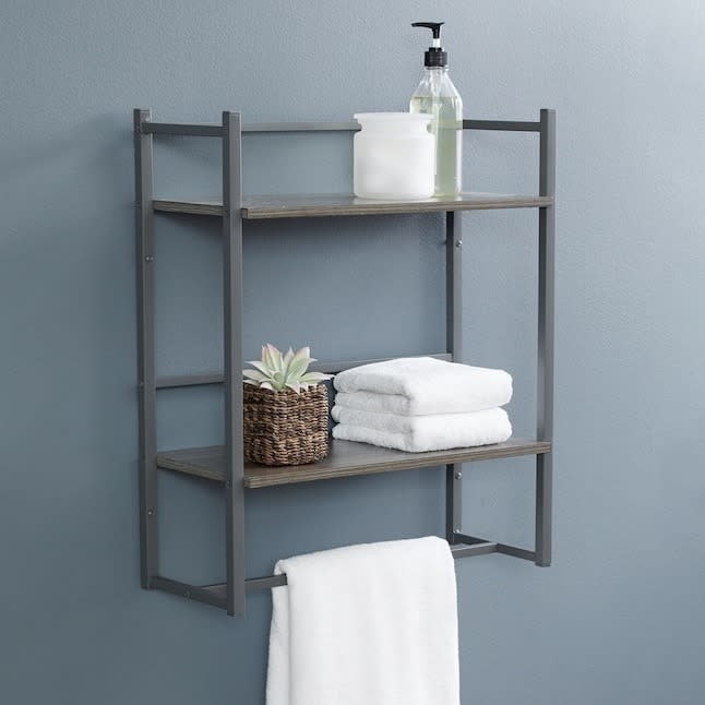 the metal floating shelves