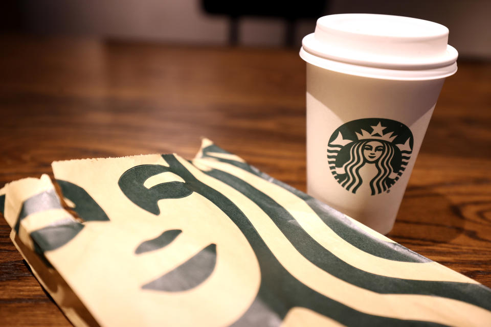 A table at Starbucks