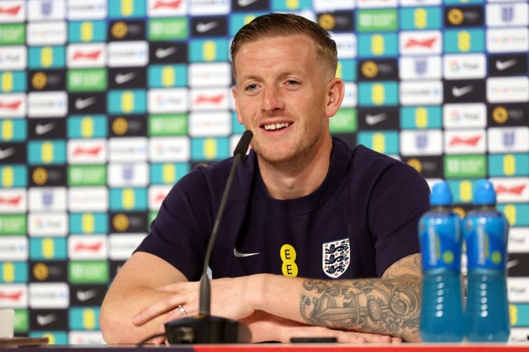 Jordan Pickford is set to appear in his fourth major tournament as <a class="link " href="https://sports.yahoo.com/soccer/teams/england/" data-i13n="sec:content-canvas;subsec:anchor_text;elm:context_link" data-ylk="slk:England;sec:content-canvas;subsec:anchor_text;elm:context_link;itc:0">England</a> number one (Adrian DENNIS)