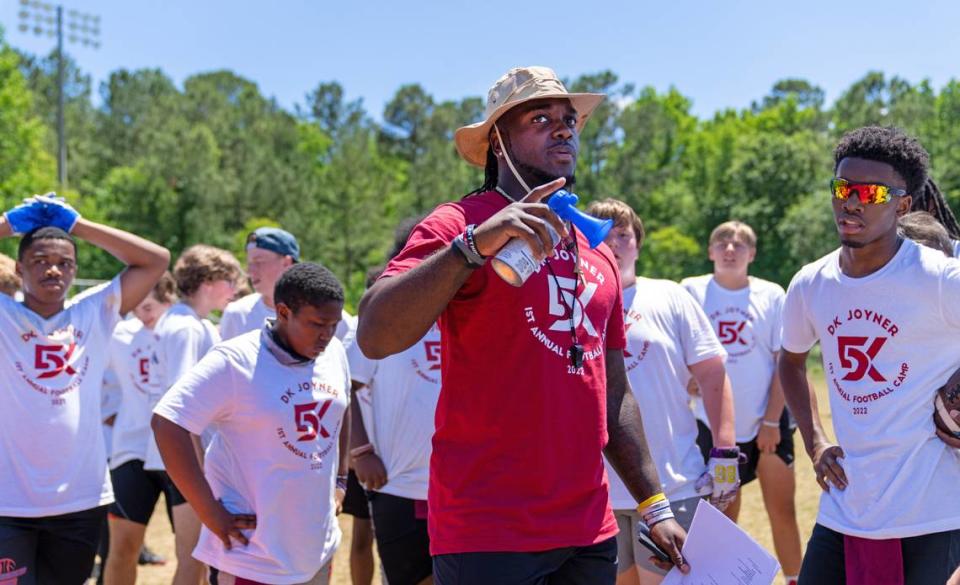 South Carolina football player Dakereon Joyner, who hosted a camp in May at Fort Dorchester High School, has been among the most prominent athletes at USC to take advantage of NIL deals over the last year.